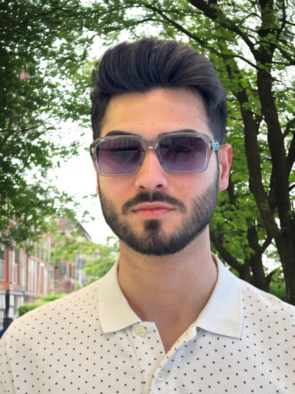 65021 Gray 55 Olivier Philippe Güneş Gözlüğü - Resim 5