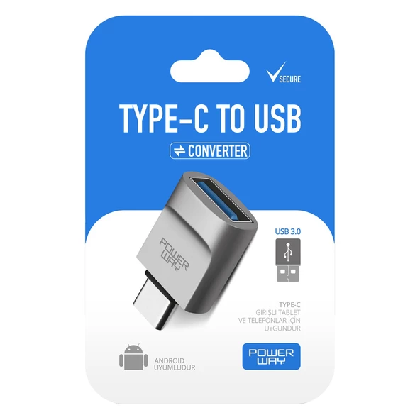 POWERWAY TYPE-C TO USB OTG ÇEVİRİCİ - 2