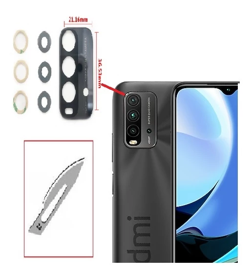 Tkgz Xiaomi Redmi 9T Arka Kamera CAM Lensi + Bistüri Ucu
