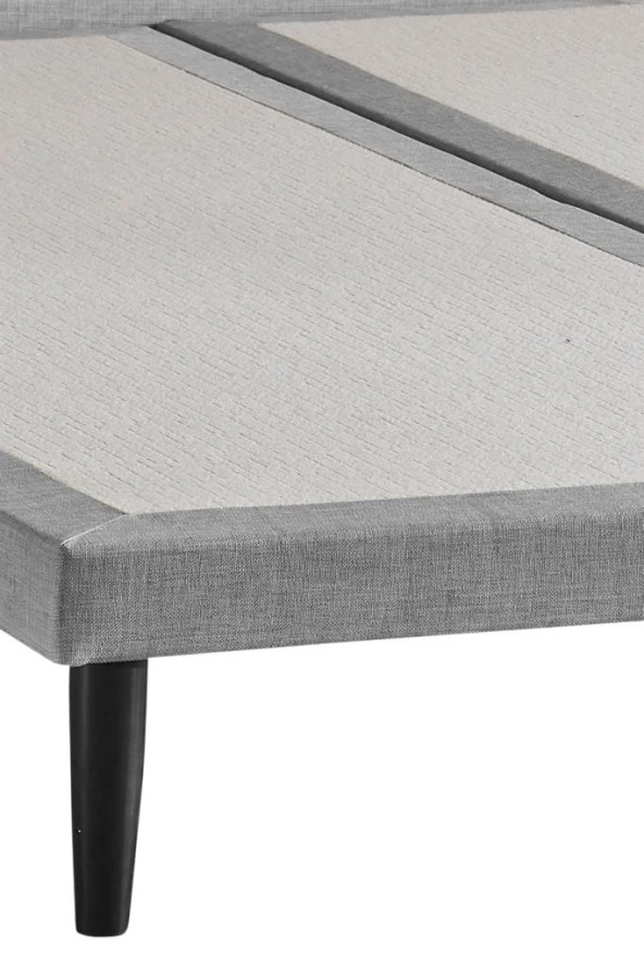 Niron Slim Baza ve Başlık Takımı - 90x190 Tek Kişilik Kumaş Kaplı Metal Karyola ve Başlık Seti - 3