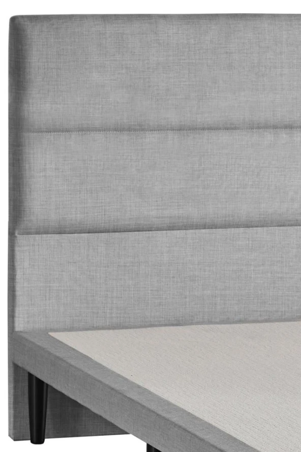 Niron Slim Baza ve Başlık Takımı - 90x190 Tek Kişilik Kumaş Kaplı Metal Karyola ve Başlık Seti - 4