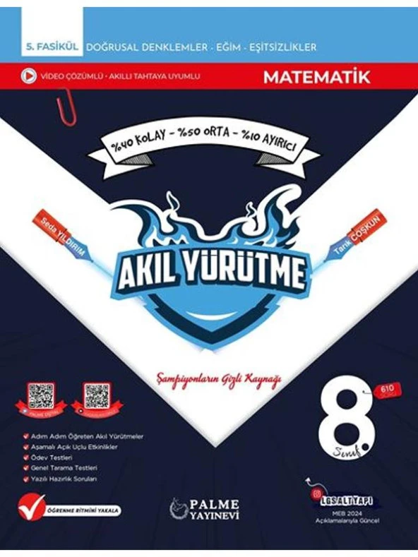PALME 8.SINIF MATEMATİK AKIL YÜRÜTME KİTABI 5.FASİKÜL *YENİ*