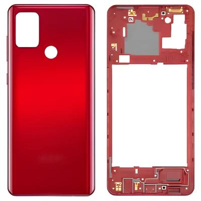 Samsung Galaxy A21S  - SM-A217F FULL Kasa Arka Kapak Takım KIRMIZI