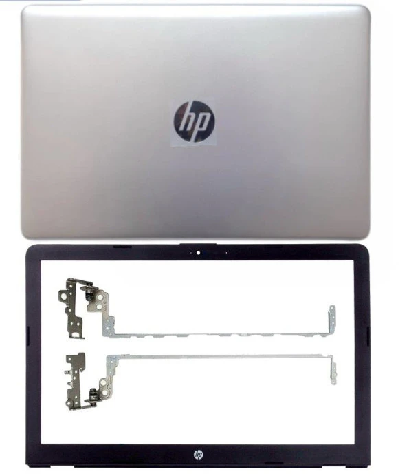 HP 15-bs122nt 7WJ83EA Lcd cover kasa + çerçeve + menteşe takım Silver Gri Renk - 3