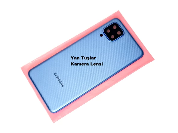 Samsung Galaxy M22 KASA Full Arka Pil Batarya Kapağı Mavi