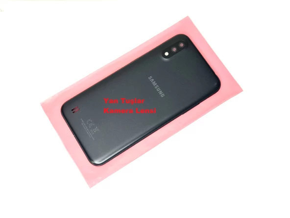 Tkgz Samsung Galaxy A01 Kasa Arka Pil Batarya Kapağı SİYAH