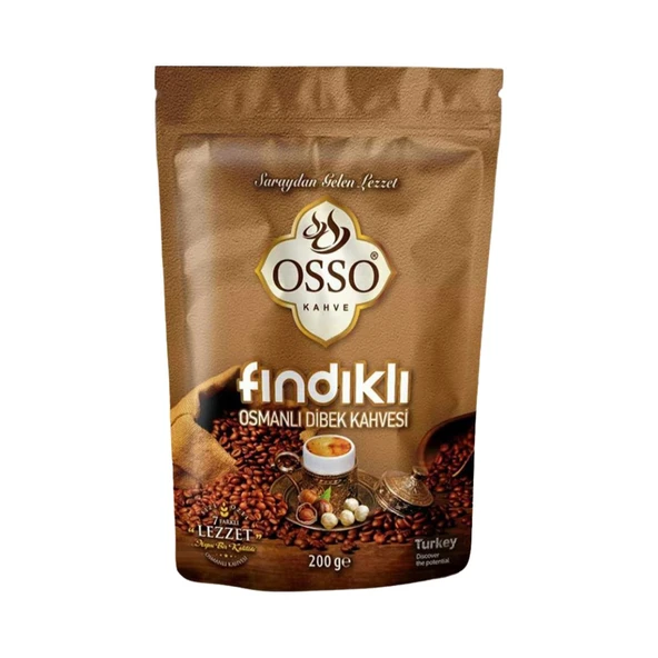 OSSO KAHVE OSSO FINDIKLI OSMANLI DİBEK KAHVESİ 4x200gr