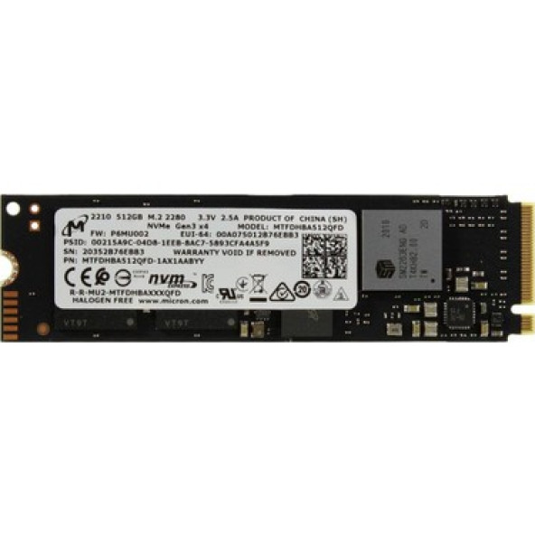 Micron 2450 MTFDHBA512QFD-1AX1AAB PCI-Express 4.0 512 GB M.2 SSD  YENİLENMİŞ ÜRÜN