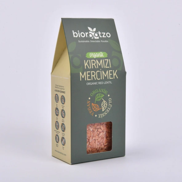 Organik Kırmızı Mercimek Arpa Şehriye Glutensiz Vegan Yüksek Bitkisel Protein 200 g - 2