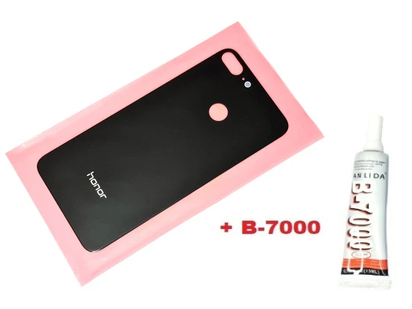 Tkgz Huawei Uyumlu Honor 9 Lite Arka Pil Batarya Kapağı (CAM+B-7000) SİYAH