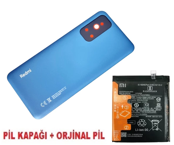 Tkgz Xiaomi Redmi NOTE 11S Arka Pil Batarya Kapağı + PİL MAVİ