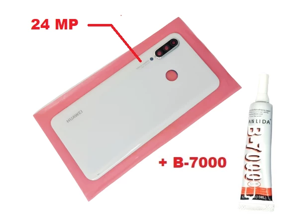 Huawei Uyumlu P30 Lite Arka Kapak (Kamera Lensli 24 MP CAM+B-7000) BEYAZ