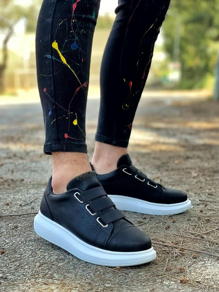 Knack Sneakers Ayakkabı 889 Siyah (Beyaz Taban)