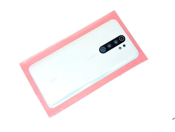 Tkgz Xiaomi Redmi NOTE 8 PRO Arka pil Batarya Kapağı (Cam Lensli) Beyaz