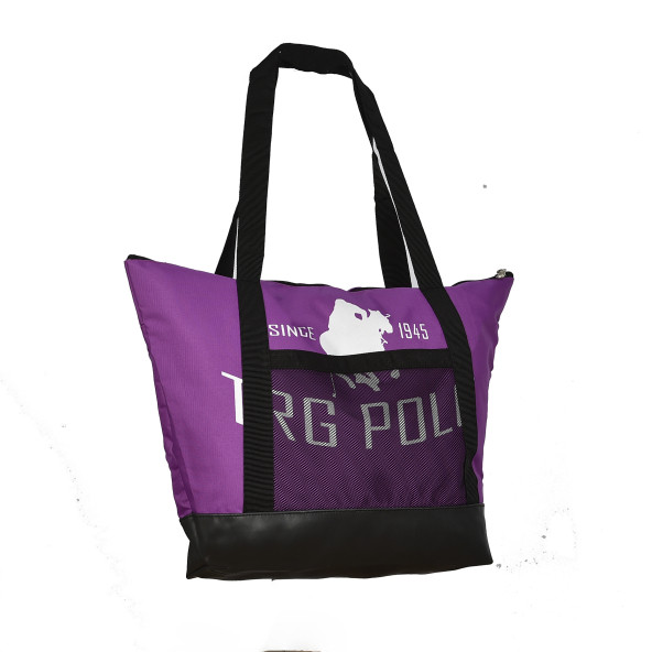 TRG POLO MOR FİLELİ KADIN OMUZ ÇANTASI ürün görseli 1