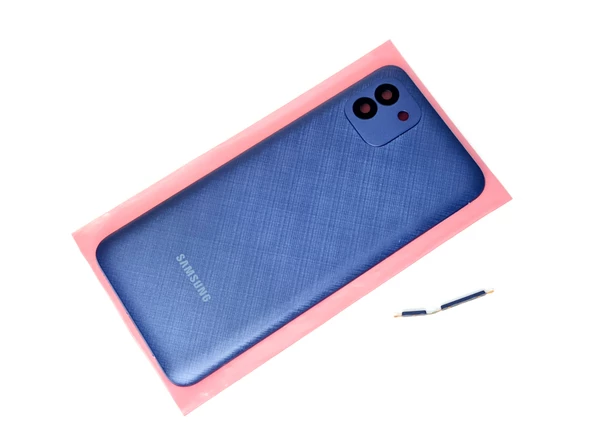 Samsung Galaxy A03 Sm A035 kasa Arka Pil Batarya Kapağı Mavi