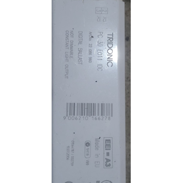 Tridonic Atco 1 X 30w T8 Ballast - PC 30 T8  Digital (Electronic) Ballast. - 2