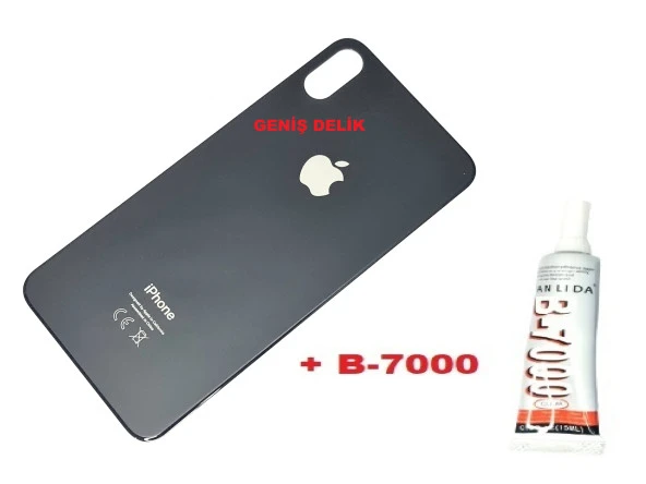 İphone XS MAX Arka Pil Batarya Kapağı (CAM+B-7000) SİYAH