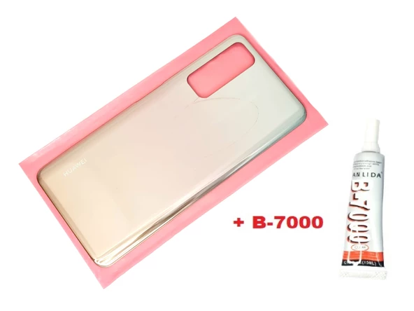 Tkgz Huawei Uyumlu P Smart 2021 Arka Pil Batarya Kapağı (B-7000) GOLD