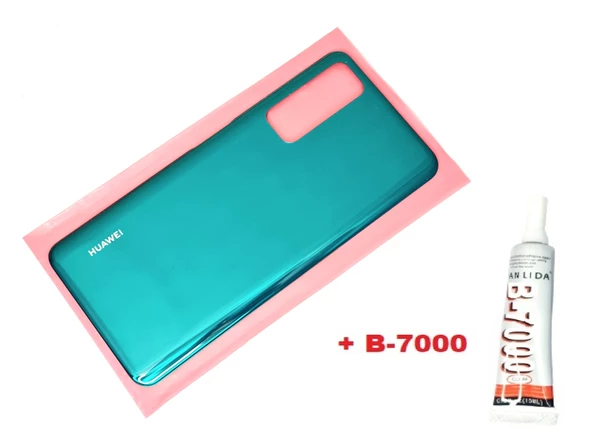 Tkgz Huawei Uyumlu P Smart 2021 Arka Pil Batarya Kapağı (B-7000) YEŞİL