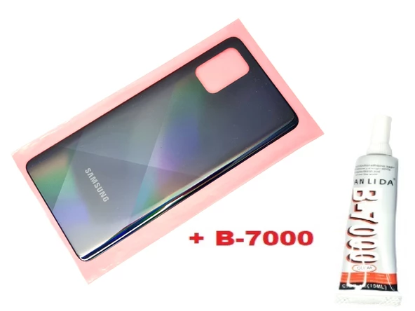 Samsung Galaxy A71 A715 Arka Pil Batarya Kapağı (B-7000) SİYAH ürün görseli 1