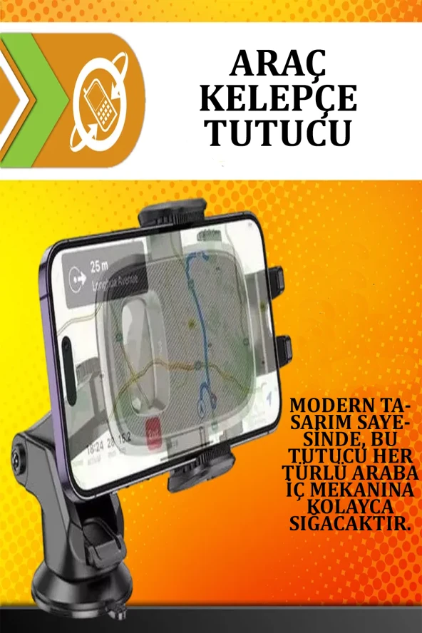 Qpen H15 Vantuzlu 360 Derece Ayarlanabilir Araç Tutucu - Resim 5