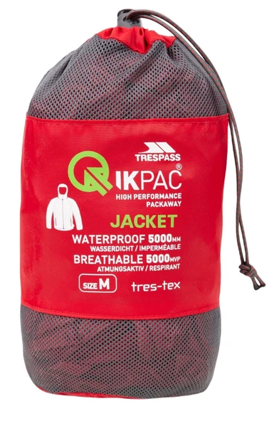 Trespass UAJKRAI10001 Qikpac Packaway Tp75 Unisex Yağmurluk - 3