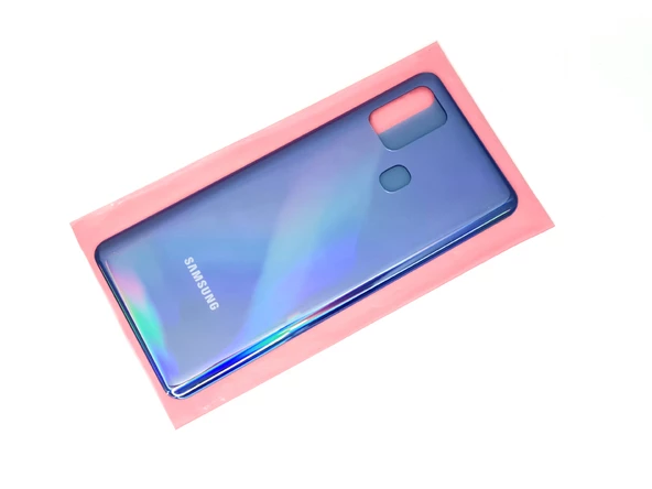 Tkgz Samsung Galaxy A21S A217 Arka Pil Batarya Kapağı Mavi