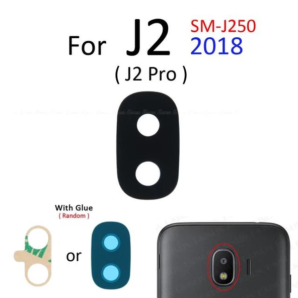 Samsung Galaxy J250 Arka Kamera Camı Lens Yapışkanlı ürün görseli 1