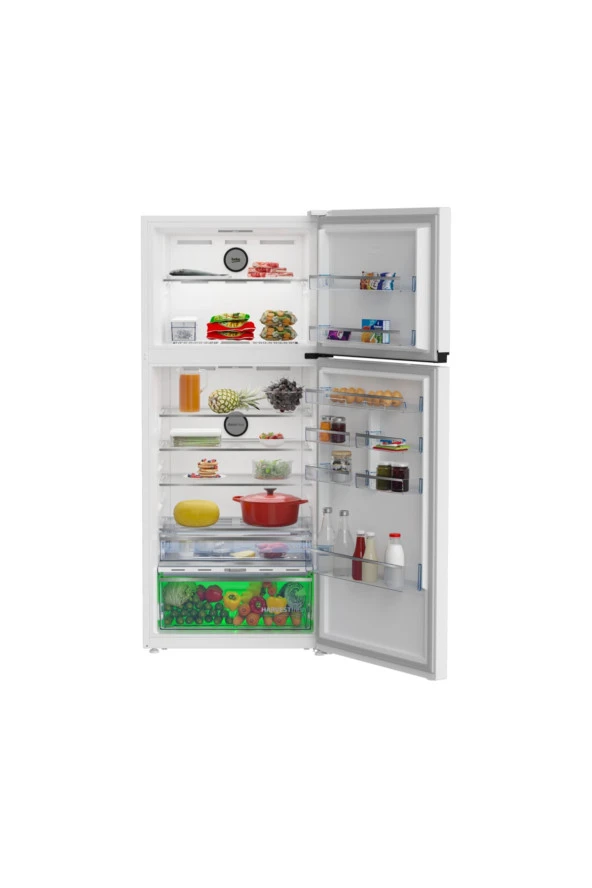 Beko 978557 EB Fit Çift Kapılı No Frost 557lt Beyaz Dijital Gösterge Üstten Donduruculu Çift Kapılı Buzdolabı - Resim 3