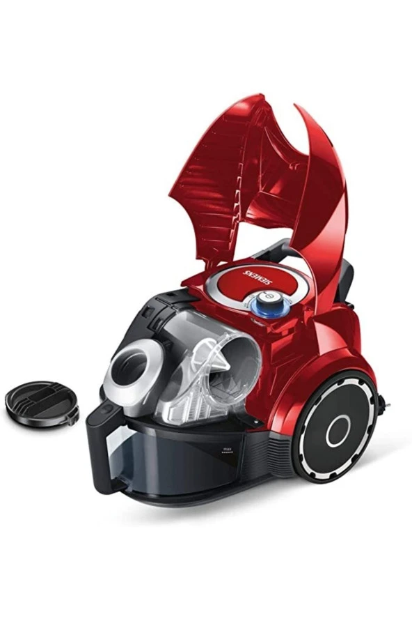 VSX4A212 600 Watt Yatay Sessiz Hepa Filtreli 1.9 L Torbasız Süpürge Kırmızı