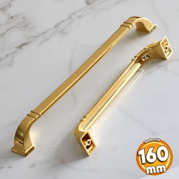 Roma 160 mm Gold Altın Kulp Metal Mobilya Mutfak Çekmece Dolap Kapak Kulpları Kulbu Dolabı Kulpu