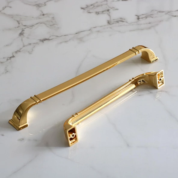 Roma 224 mm Gold Altın Kulp Metal Mobilya Mutfak Çekmece Dolap Kapak Dolabı Kulpları Kulbu Kulpu - 3