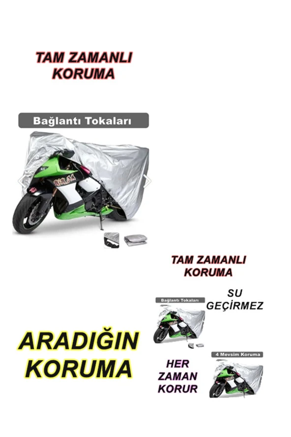 Cf Moto 250 Nk yeni motor brandası Motor Branda (bağlantı Tokalı) 4 Mevsim Koruma Gri - 2