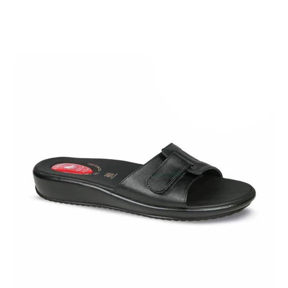 Ceyo 9200-12 Hafızalı Taban Jelli Kadın Terlik - siyah - 3