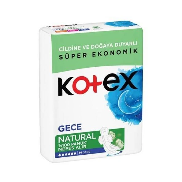 Kotex Natural Ultra Quadro Gece 14'lü