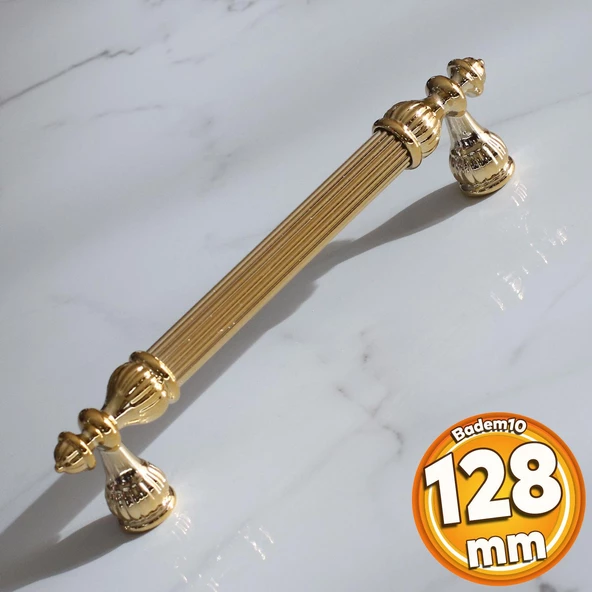 Şah 128 mm Gold Altın Kulp Metal Mobilya Çekmece Dolap Kapak Mutfak Kulbu Kulpları Dolabı Kulpu