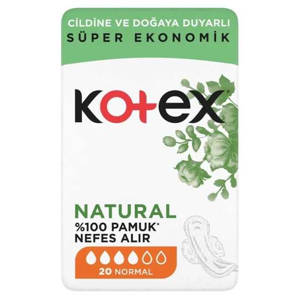 Kotex Natural Ultra Quadro Normal 20'li