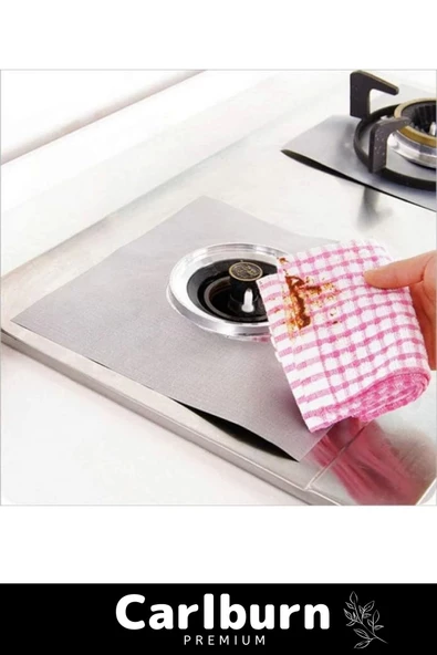 Premium Seri Yağ Kir Koruyucu İz Bırakmaz Kolay Temizlenir Ocak Koruyucu Alüminyum Ped Seti 15 Adet - 3