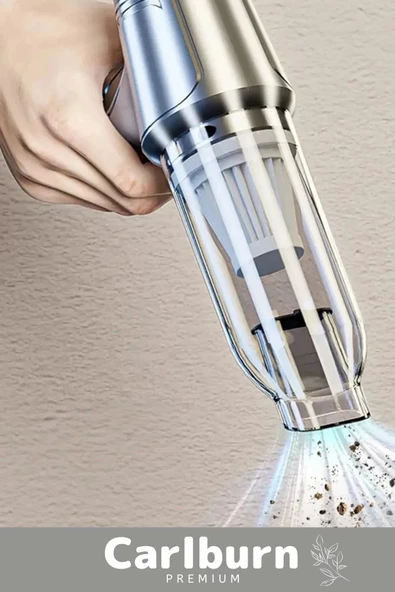 Deluxe Şarjlı Kablosuz 2 Fonksiyonlu Uyumlu Vakumlu El Süpürgesi Üfleme Özellikli Araç Süpürgesi - 5