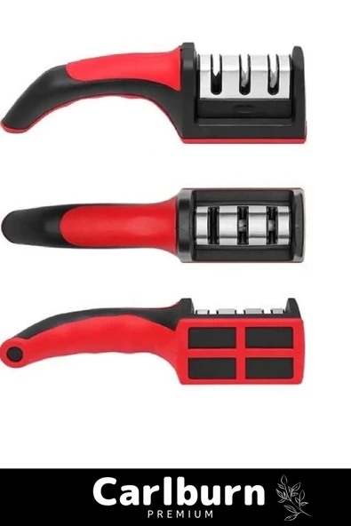 Özel Üretim Tutmalı Paslanmaz Keskinleştirici 3 Kademeli Profesyonel Kolay Bıçak Bileme Aleti - 5