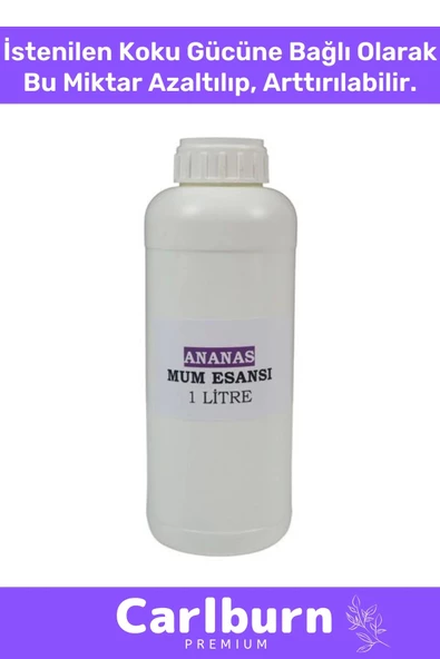 Özel Üretim Kalıcı Yoğun Kaliteli Yağ Bazlı Tüm Ürünlerle Kullanıma Uygun Ananas Mum Esansı 1 LT - 2
