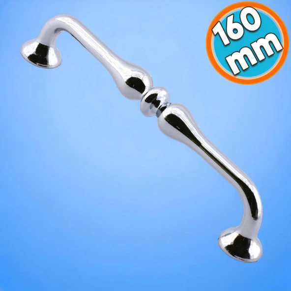 Mobilya Kulp Mutfak Dolabı Çekmece Dolap Kulpları Kapak Kulpu Kulbu Krom Renk 160 mm Metal