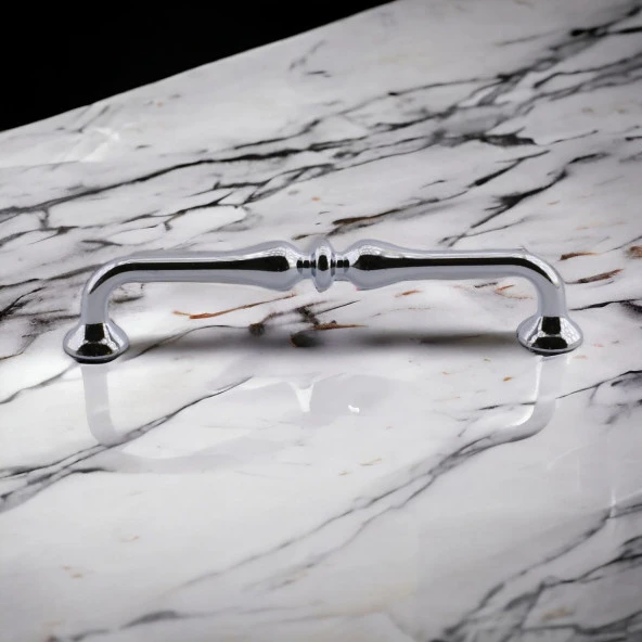 Mobilya Kulp Mutfak Dolabı Çekmece Dolap Kulpları Kapak Kulpu Kulbu Krom Renk 160 mm Metal - Resim 4