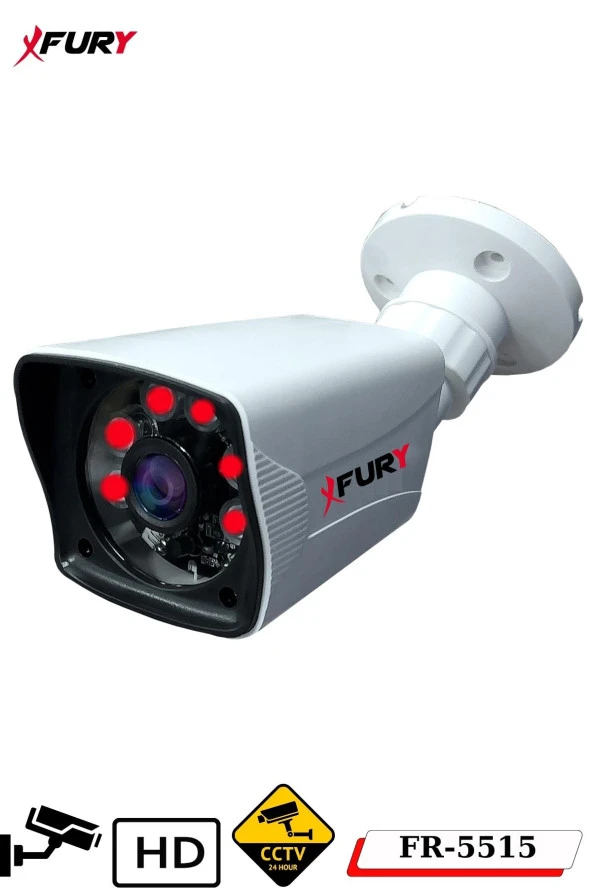 FURY 2 Kameralı 2MP Full HD Görüntü 6 Atom Led Gece Görüşlü Dış Mekan Güvenlik Kamerası Seti 320GB - Resim 4