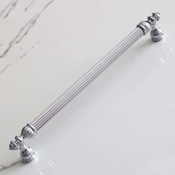 Şah 320 mm Krom Renk Kulp Metal Mobilya Dolap Çekmece Kapak Mutfak Kulpları Kulbu Dolabı Kulpu - Resim 5