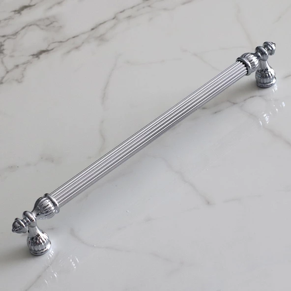 Şah 320 mm Krom Renk Kulp Metal Mobilya Dolap Çekmece Kapak Mutfak Kulpları Kulbu Dolabı Kulpu - Resim 6