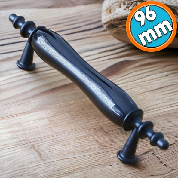Porselen Siyah 96 mm Kulplar Mobilya Mutfak Dolabı Çekmece Dolap Kapak Kulpu Kulbu 9.6 cm