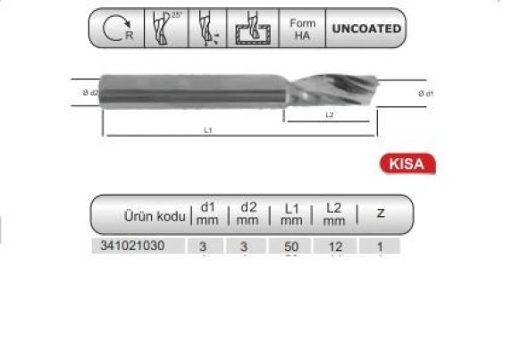 KSM-ALU DÜZ PRM. FRZ. Z-1 Ø3,0 - Resim 3