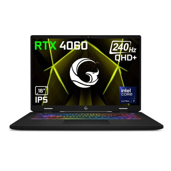 Game Garaj Slayer4 U7-4060 C2 Intel Core Ultra 7 155H 32Gb Ram 1Tb Ssd Rtx4060 16" Qhd 240Hz Ips Freedos Dizüstü Bilgisayar + Çanta